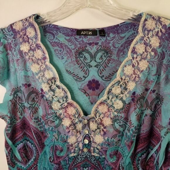 APT 9..SIZE S. SHIRT SLEEVE TUNIC TOP - Picture 6 of 11